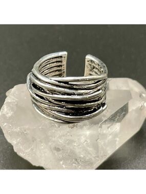 Twisted Distressed Wire Adjustable Wrapped Boho Ring #1150
